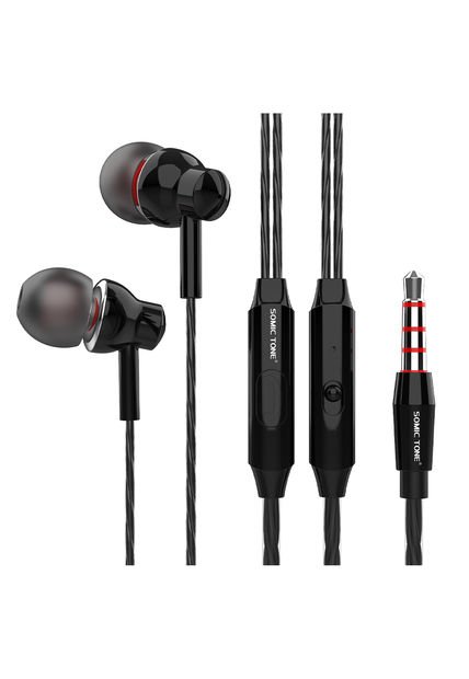 Audifonos Manos Libres Estereo Cancelacion Ruido 3.5mm D13 Negro
