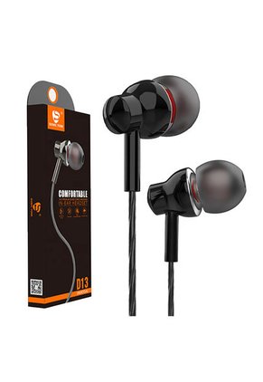 Audifonos Manos Libres Estereo Cancelacion Ruido 3.5mm D13 Negro