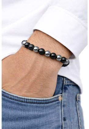 Manilla Pulsera Hombre Onix Acerina 8mm