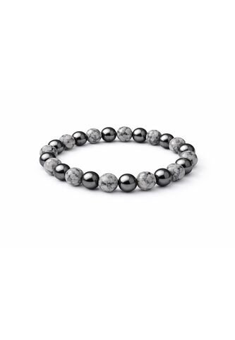 Manilla Pulsera Hombre Jaspe Gris Acerina 8mm UrbenMood
