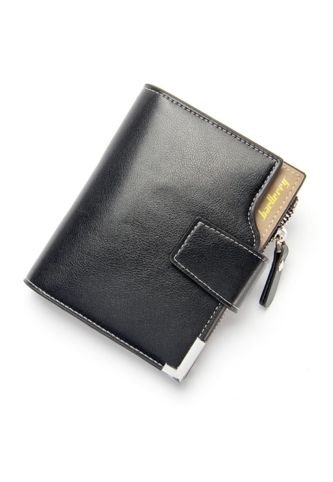 Billetera Monedero Hombre Mediana Cremallera Negro UrbenMood