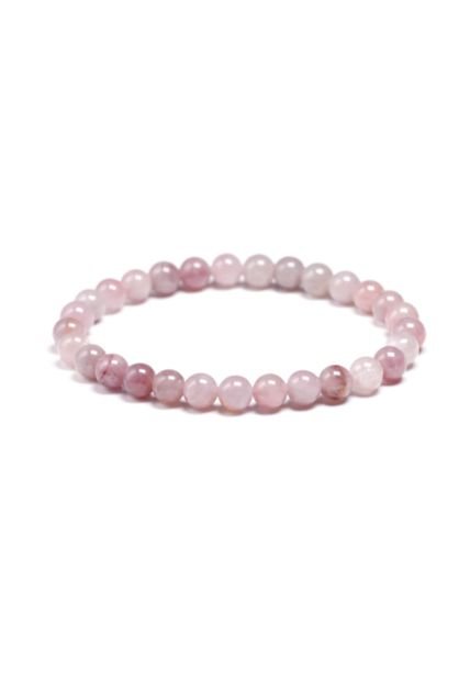 Manilla Pulsera Cuentas Cuarzo Rosa Y Fresa 8mm IDS156