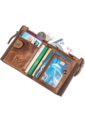 Billetera Cuero PU Hombre Monedero RFID BULLCAPTAIN QB06 Marron de UrbenMood