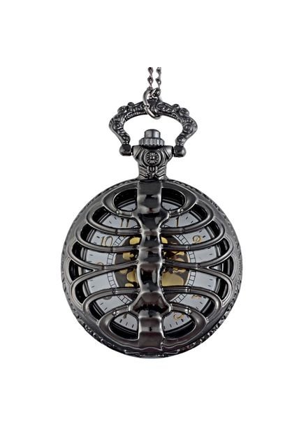 Reloj Bolsillo Cuarzo Cadena Calavera Steampunk P000