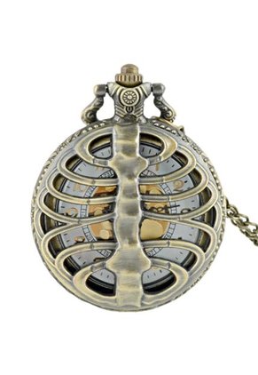 Reloj Bolsillo Cuarzo Cadena Calavera Steampunk P000