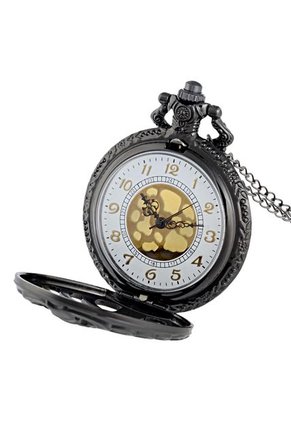 Reloj Bolsillo Cuarzo Cadena Calavera Steampunk P000