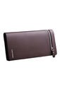 Billetera Hombre Plegable Larga Cuero PU Con Cierre 13036 Cafe de UrbenMood