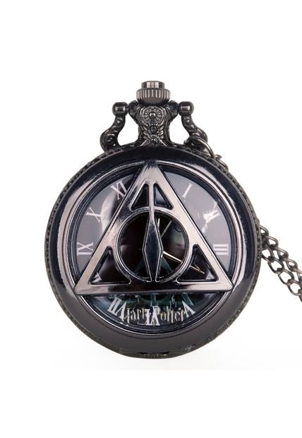 Reloj Bolsillo Cuarzo Reliquias De La Muerte D022