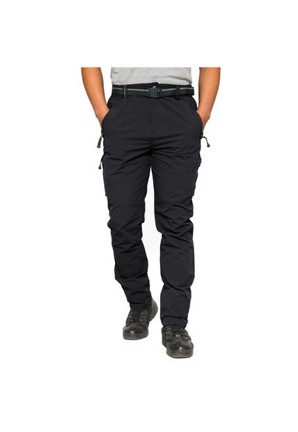 Pantalon Deportivo Senderismo Hombre Antiarrugas 154 Negro