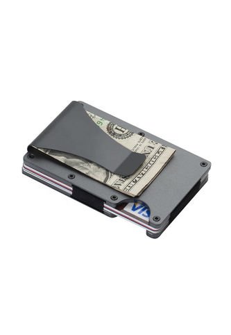 Billetera Tarjetero Hombre Aluminio Bloqueo RFID 0221 Gris UrbenMood