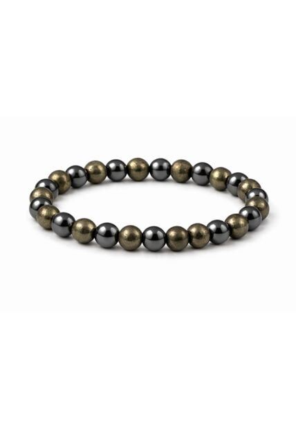 Manilla Pulsera Hombre Pirita Acerina 8mm