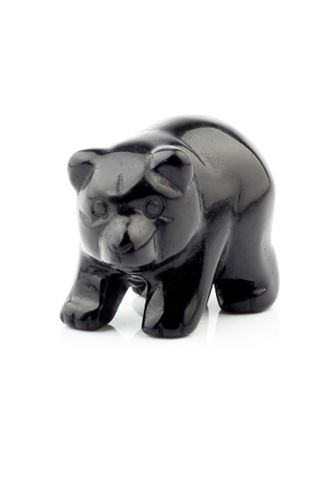 Figura Decorativa Tallada UBMD Oso Obsidiana BE002 UrbenMood