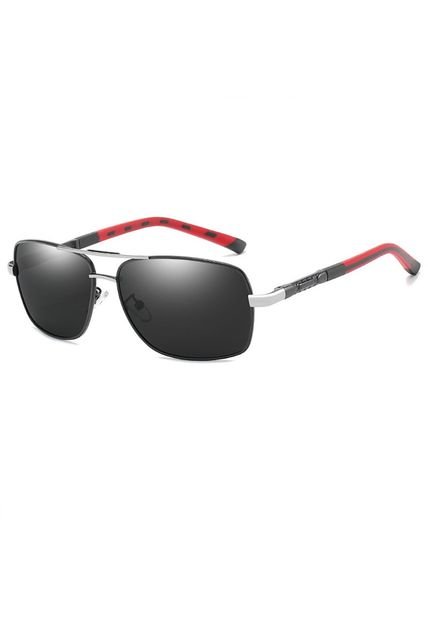 Gafas Lentes Sol Polarizados UV400 Conduccion 8724 Negro Rojo