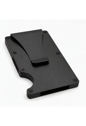 Billetera Tarjetero Hombre Aluminio Bloqueo RFID 0221 Negro