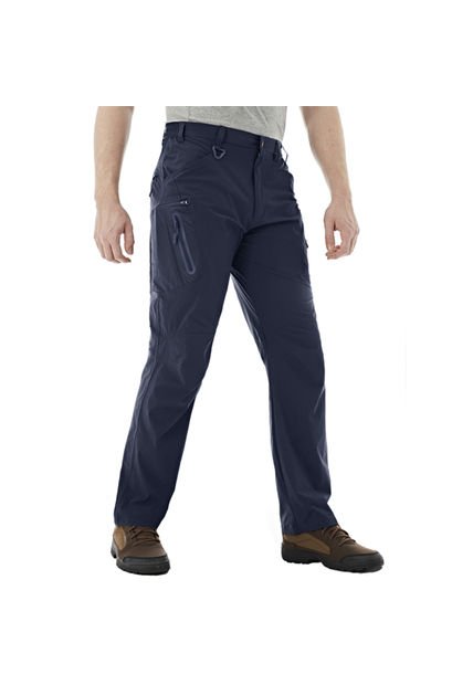 Pantalon Antiarrugas Transpirable Senderismo Hombre 609 Azul