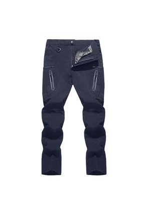 Pantalon Antiarrugas Transpirable Senderismo Hombre 609 Azul