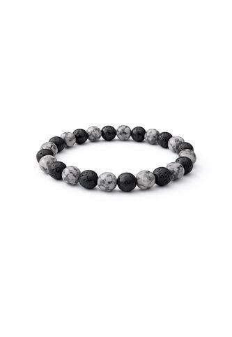 Manilla Pulsera Hombre Jaspe Gris Roca Volcanica 8mm UrbenMood