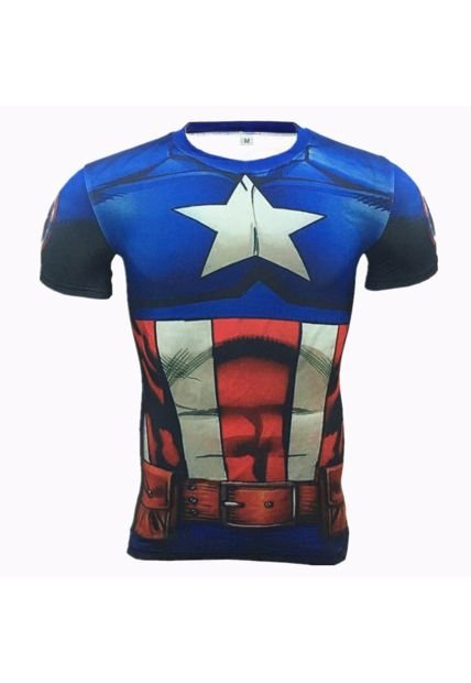 Camiseta Manga Corta Super Heroe Hombre Slim Fit