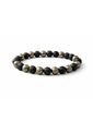 Manilla Pulsera Hombre Pirita Piedra Lava Volcanica 8mm de UrbenMood