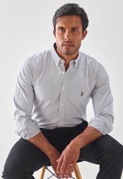 Camisa Negro-Blanco Us Polo Assn