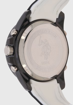 Reloj Negro-Plateado Us Polo Assn