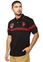 Camiseta Polo Negra-Rojo US Polo Assn de US Polo Assn