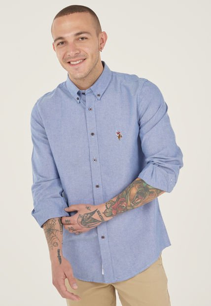 Camisa Azul Us Polo Assn