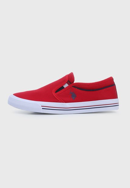 Tenis Lifestyle Rojo-Azul Navy-Blanco Us Polo Assn