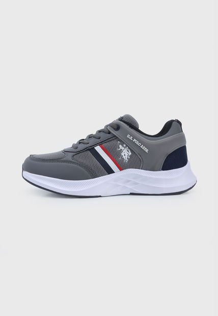 Tenis Lifestyle Gris-Azul Navy-Blanco Us Polo Assn