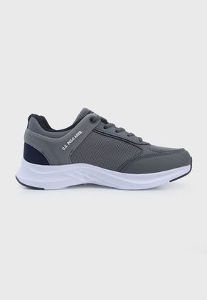 Tenis Lifestyle Gris-Azul Navy-Blanco Us Polo Assn