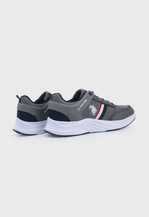 Tenis Lifestyle Gris-Azul Navy-Blanco Us Polo Assn