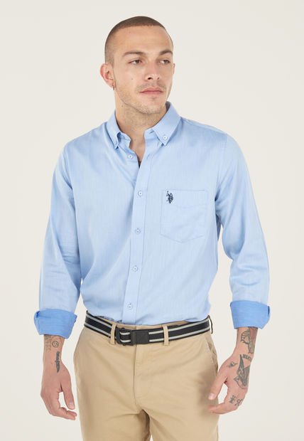 Camisa Azul Us Polo Assn