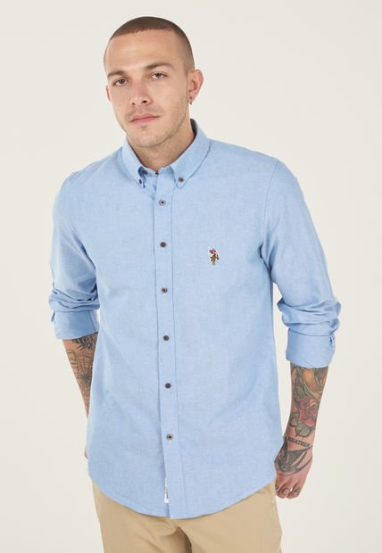 Camisa Celeste Us Polo Assn