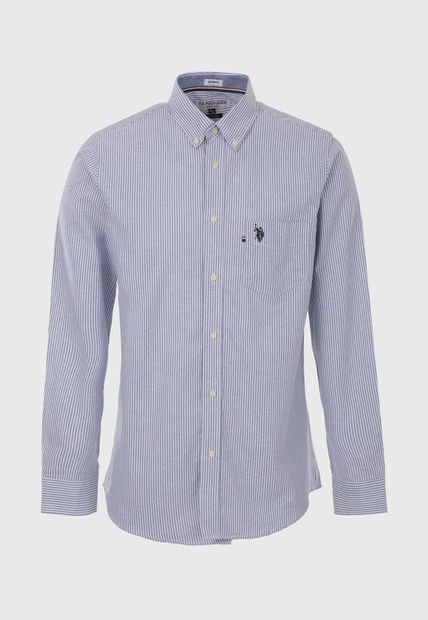 Camisa Azul Navy-Blanco US POLO ASSN