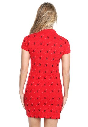 Vestido Rojo-Negro Us Polo Assn