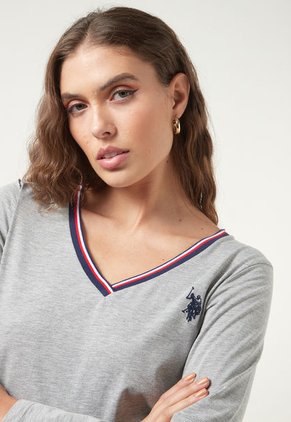 Camiseta Gris-Azul-Rojo Us Polo Assn