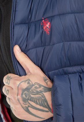 Chaqueta Acolchada Azul Navy-Rojo Us Polo Assn