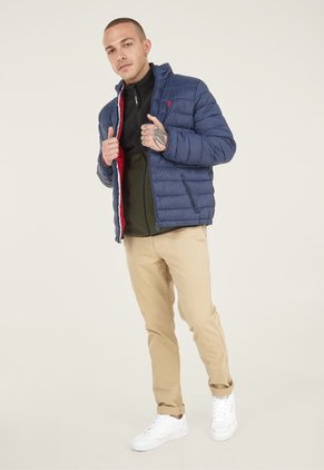 Chaqueta Acolchada Azul Navy-Rojo Us Polo Assn