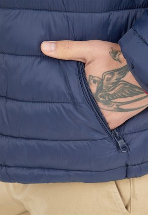 Chaqueta Acolchada Azul Navy-Rojo Us Polo Assn