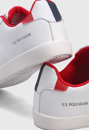 Tenis Blanco-Rojo Us Polo Assn
