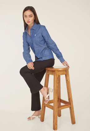 Camisa Azul Us Polo Assn