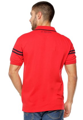 Camiseta Polo Rojo-Negro US Polo Assn
