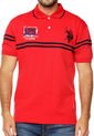 Camiseta Polo Rojo-Negro US Polo Assn de US Polo Assn