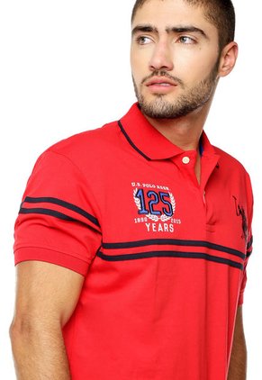 Camiseta Polo Rojo-Negro US Polo Assn