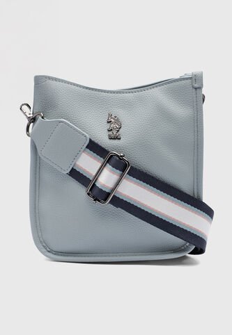 Bolso Manos Libres Azul Grisáceo-Blanco US POLO ASSN US Polo Assn