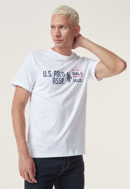 Camiseta Blanco-Azul-Rojo Us Polo Assn
