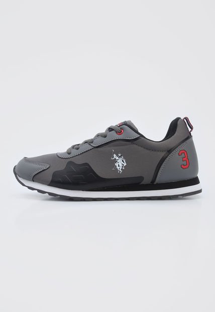 Tenis Lifestyle Gris-Negro-Rojo Us Polo Assn