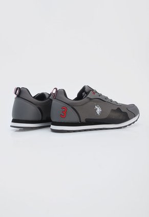 Tenis Lifestyle Gris-Negro-Rojo Us Polo Assn