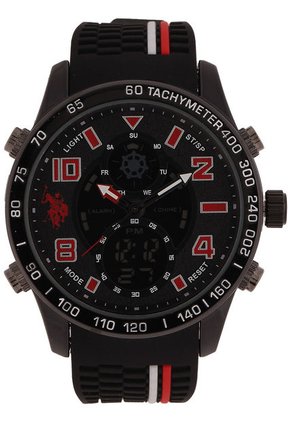 Reloj Negro-Rojo Us Polo Assn