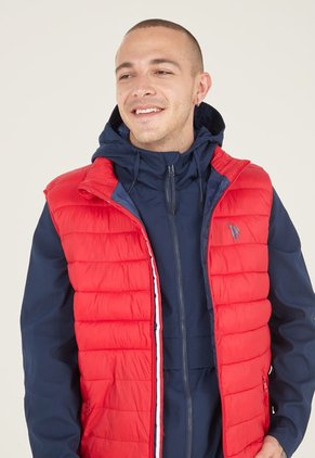 Chaleco Acolchado Rojo-Azul Navy Us Polo Assn